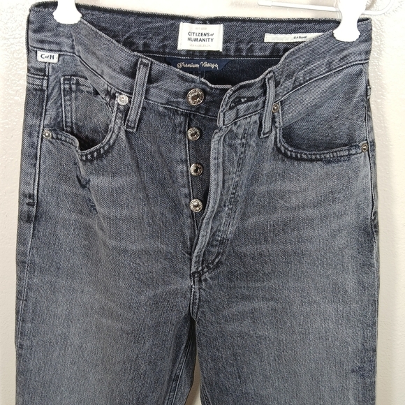 Citizens Of Humanity Sabine High Rise Straight in Black Coffee size 23 - Picture 6 of 12